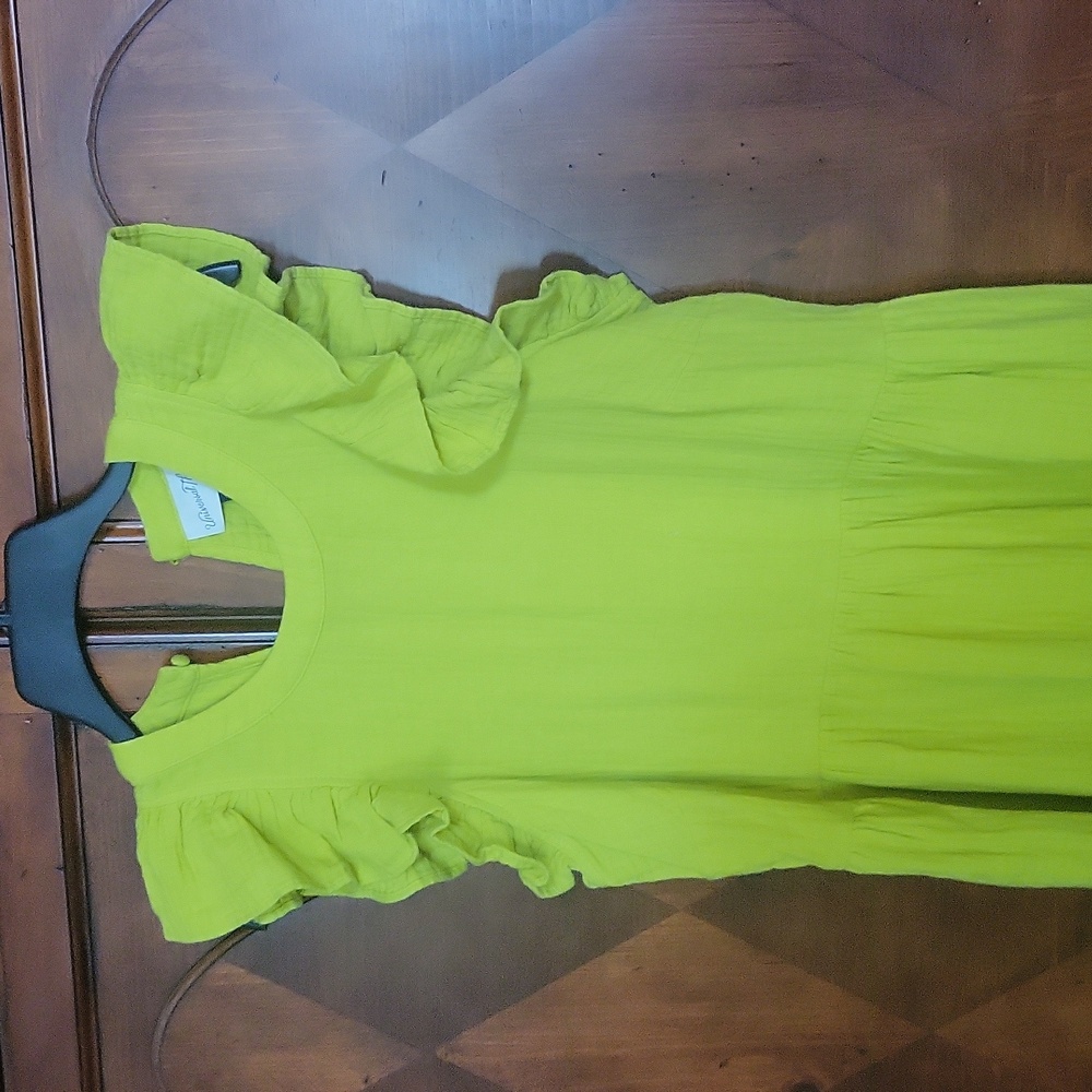 Universal Threads Neon Yellow Tiered dress size xs - Picture 2 of 5